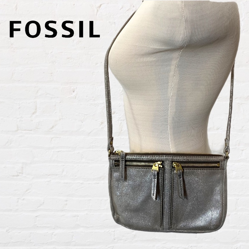 FOSSIL Metallic Suede Crossbody Bag